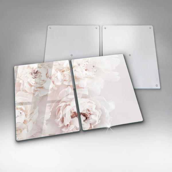 Tampa de parede do fogão a gás Peônias em tons pastel