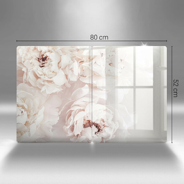 Tampa de parede do fogão a gás Peônias em tons pastel