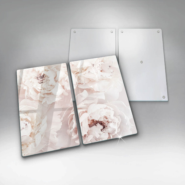 Tampa de parede do fogão a gás Peônias em tons pastel