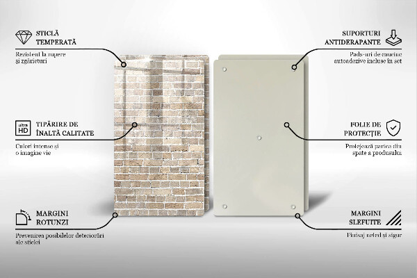 Tampa de parede do fogão a gás Parede de tijolos claros