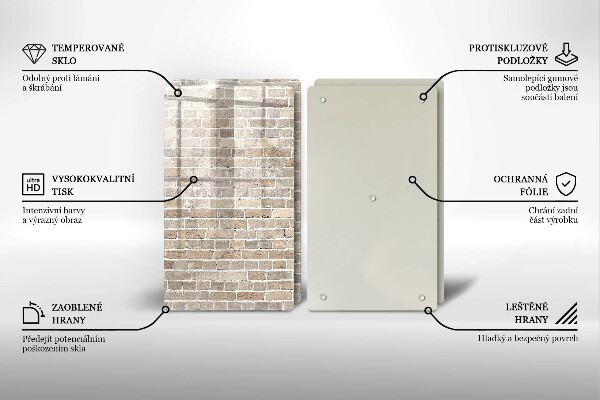 Tampa de parede do fogão a gás Parede de tijolos claros