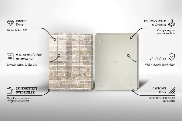 Tampa de parede do fogão a gás Parede de tijolos claros