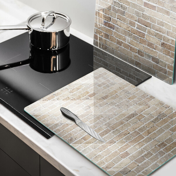 Tampa de parede do fogão a gás Parede de tijolos claros