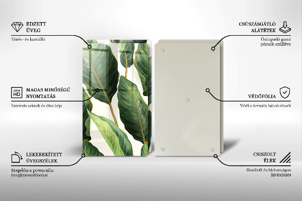 Tampa de parede do fogão a gás Folhas de bananeira