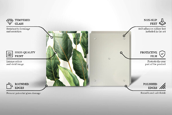 Tampa de parede do fogão a gás Folhas de bananeira