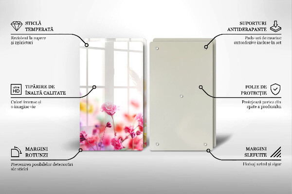 Tampa de parede do fogão a gás Prado de flores