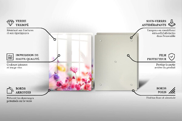 Tampa de parede do fogão a gás Prado de flores