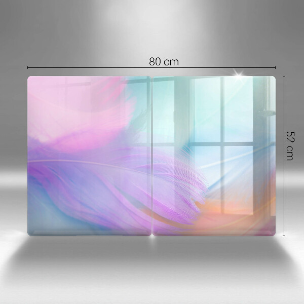 Tampa de parede do fogão a gás Penas em tons pastel