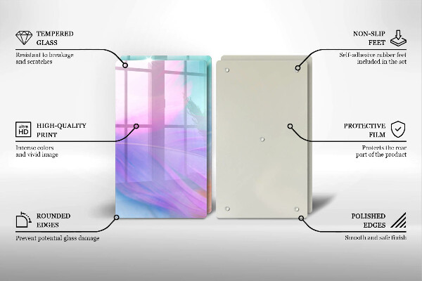 Tampa de parede do fogão a gás Penas em tons pastel