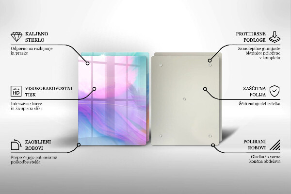 Tampa de parede do fogão a gás Penas em tons pastel