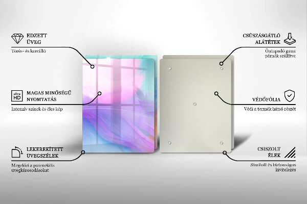 Tampa de parede do fogão a gás Penas em tons pastel