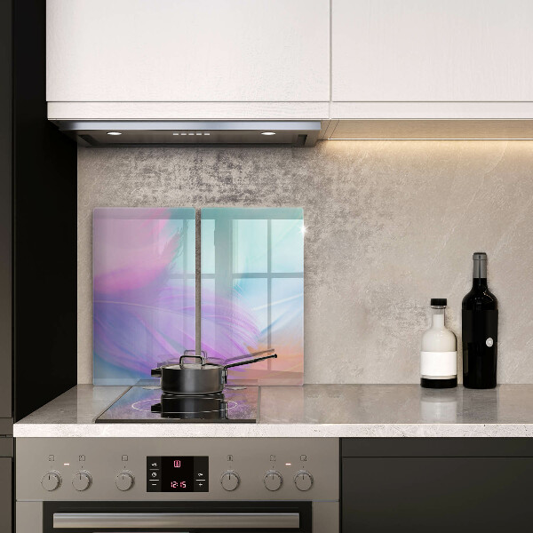 Tampa de parede do fogão a gás Penas em tons pastel