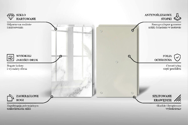 Tampa de parede do fogão a gás Mármore moderno