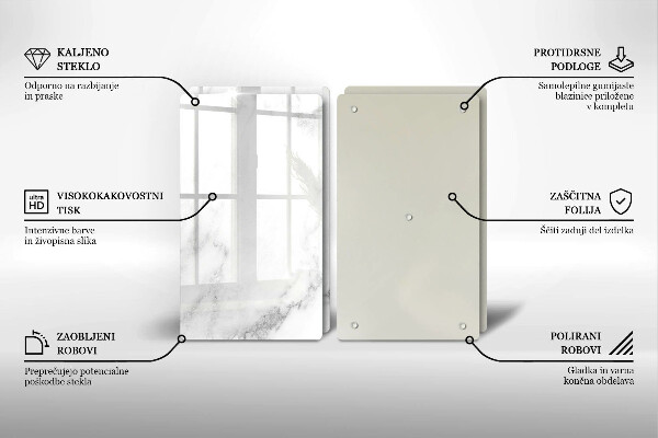 Tampa de parede do fogão a gás Mármore moderno