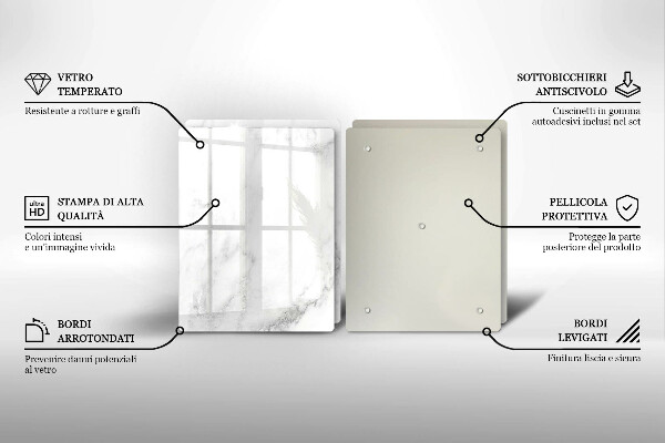 Tampa de parede do fogão a gás Mármore moderno