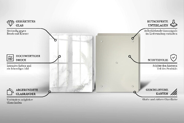 Tampa de parede do fogão a gás Mármore moderno
