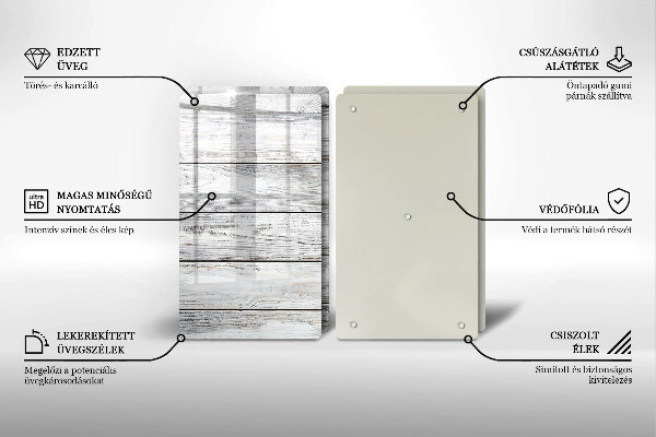 Tampa de parede do fogão a gás Tábuas de madeira claras