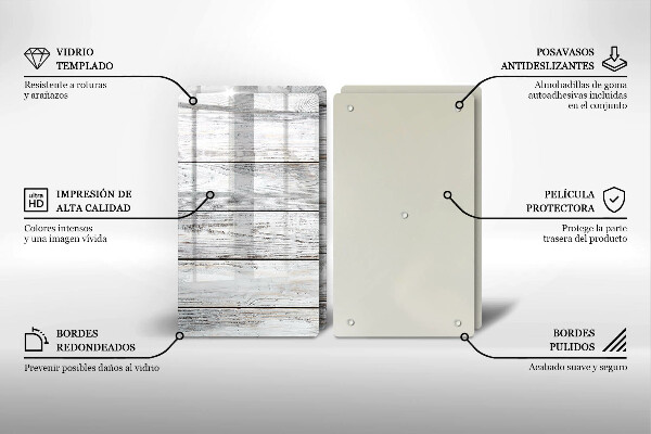 Tampa de parede do fogão a gás Tábuas de madeira claras