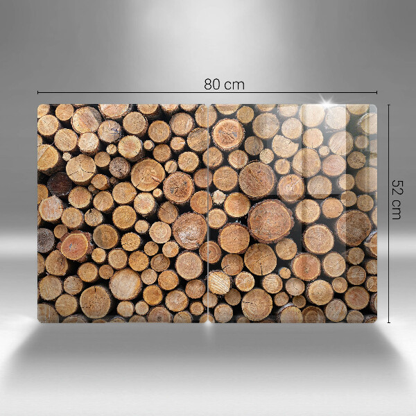 Tampa de parede do fogão a gás Troncos de árvores