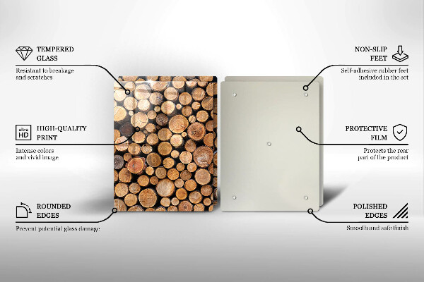 Tampa de parede do fogão a gás Troncos de árvores
