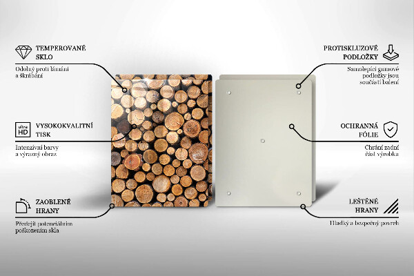 Tampa de parede do fogão a gás Troncos de árvores