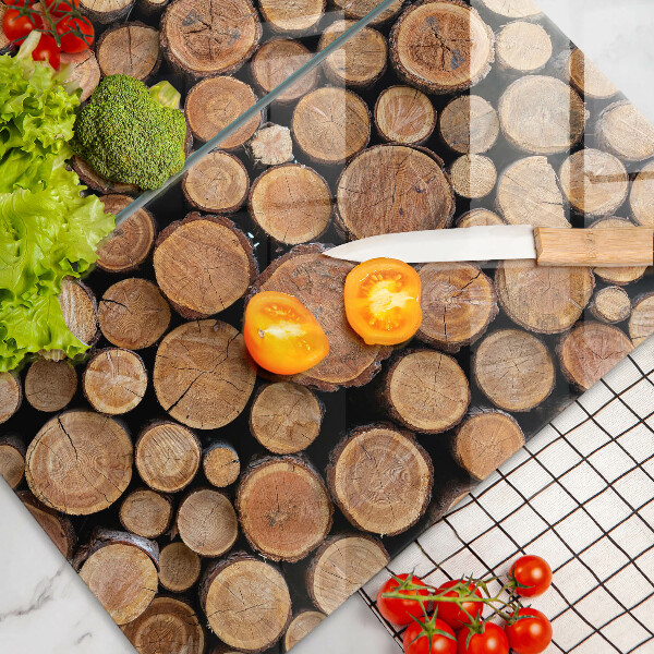 Tampa de parede do fogão a gás Troncos de árvores