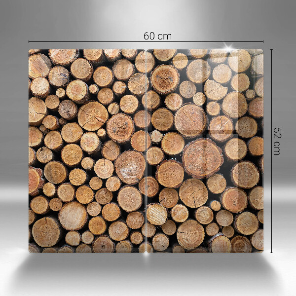 Tampa de parede do fogão a gás Troncos de árvores