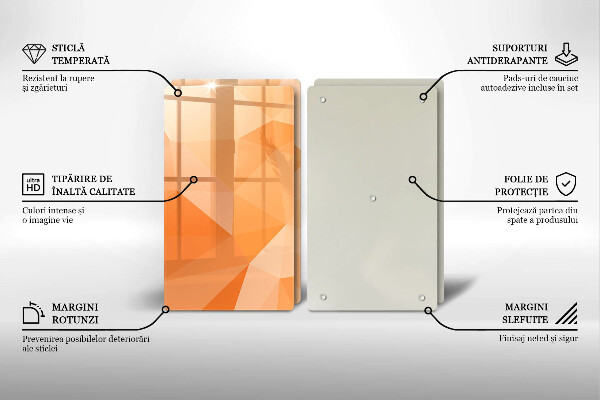 Tampa de parede do fogão a gás Fundo geométrico