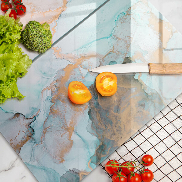 Tampa de parede do fogão a gás Abstração em mármore