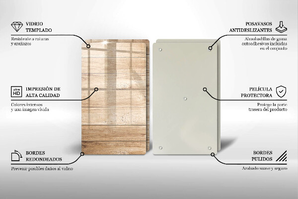 Tampa de parede do fogão a gás Tábuas de madeira