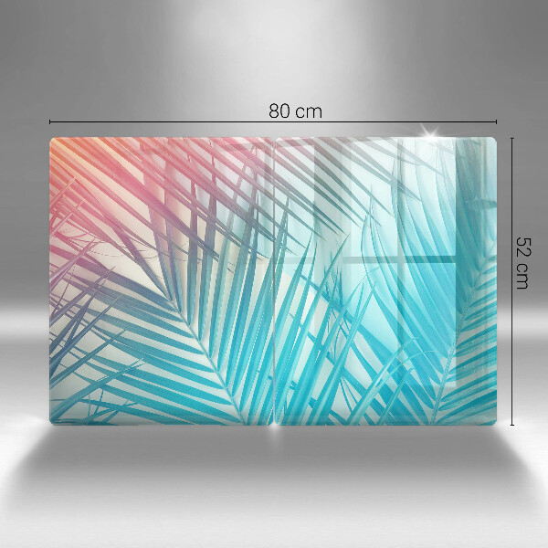 Tampa de parede do fogão a gás Folhas em tons pastel