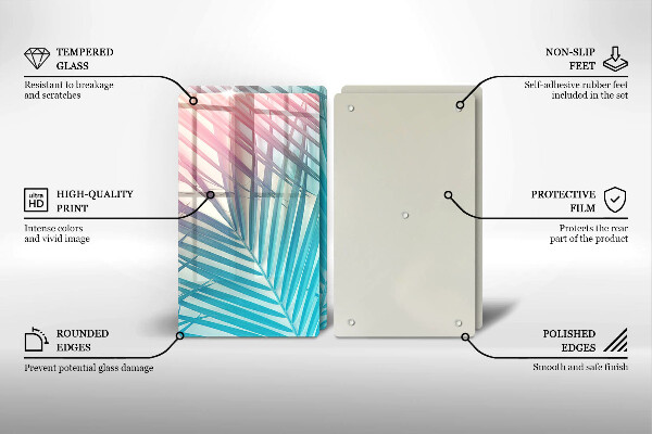 Tampa de parede do fogão a gás Folhas em tons pastel