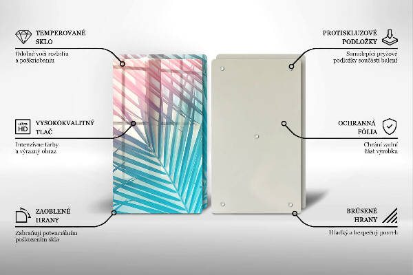 Tampa de parede do fogão a gás Folhas em tons pastel