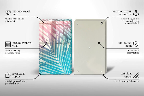 Tampa de parede do fogão a gás Folhas em tons pastel