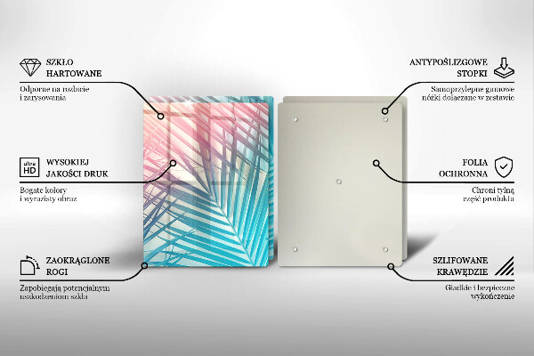 Tampa de parede do fogão a gás Folhas em tons pastel