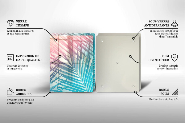 Tampa de parede do fogão a gás Folhas em tons pastel