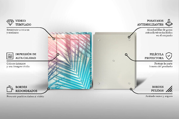 Tampa de parede do fogão a gás Folhas em tons pastel