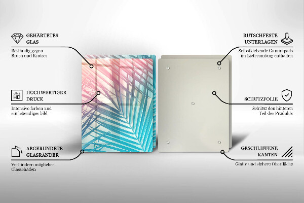 Tampa de parede do fogão a gás Folhas em tons pastel