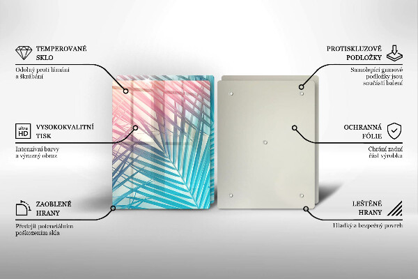 Tampa de parede do fogão a gás Folhas em tons pastel