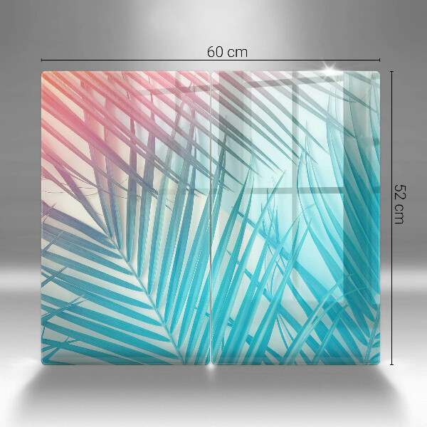 Tampa de parede do fogão a gás Folhas em tons pastel