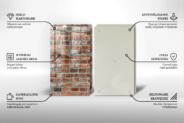Tampa de parede do fogão a gás Parede de tijolos antigos