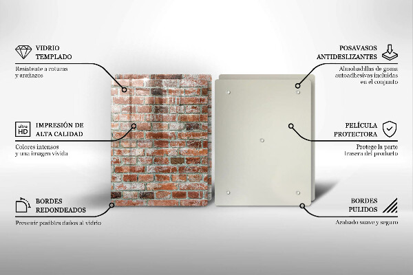 Tampa de parede do fogão a gás Parede de tijolos antigos