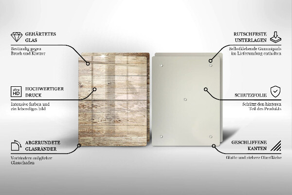 Tampa de parede do fogão a gás Tábuas de madeira