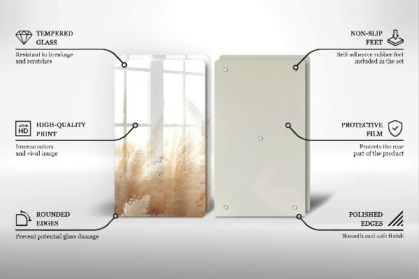 Tampa de parede do fogão a gás Grama dos pampas