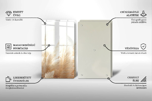 Tampa de parede do fogão a gás Grama dos pampas