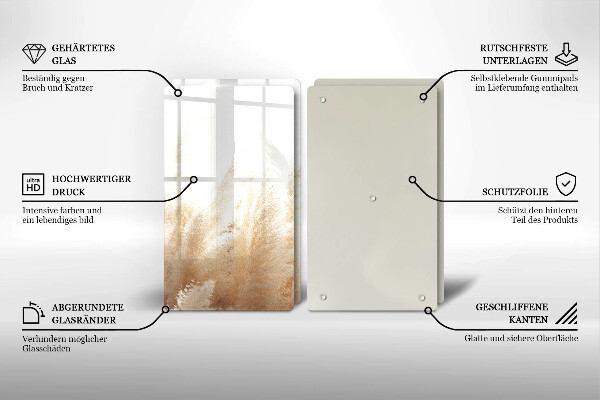 Tampa de parede do fogão a gás Grama dos pampas