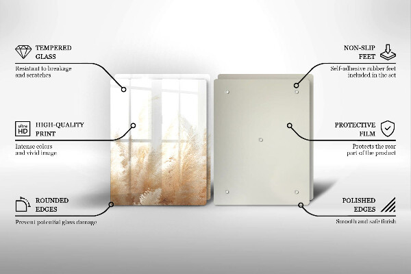 Tampa de parede do fogão a gás Grama dos pampas