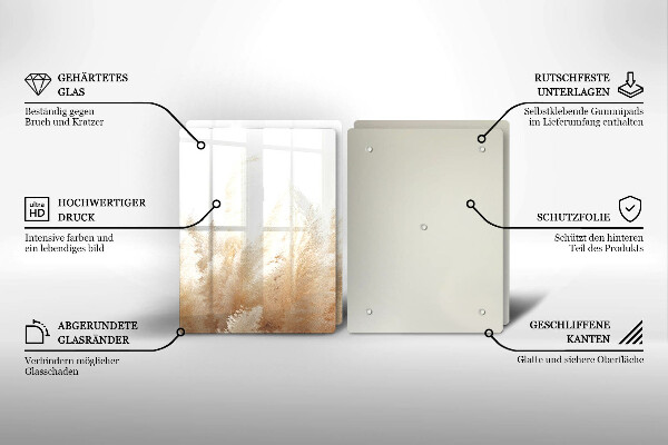 Tampa de parede do fogão a gás Grama dos pampas