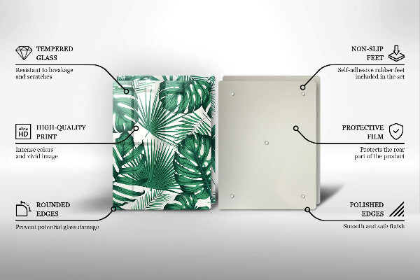 Tampa de parede do fogão a gás Folhas de monstera