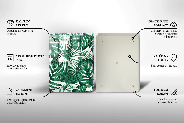 Tampa de parede do fogão a gás Folhas de monstera